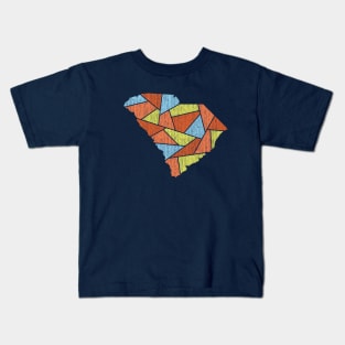 South Carolina mosaic - Sunswept Veranda Kids T-Shirt